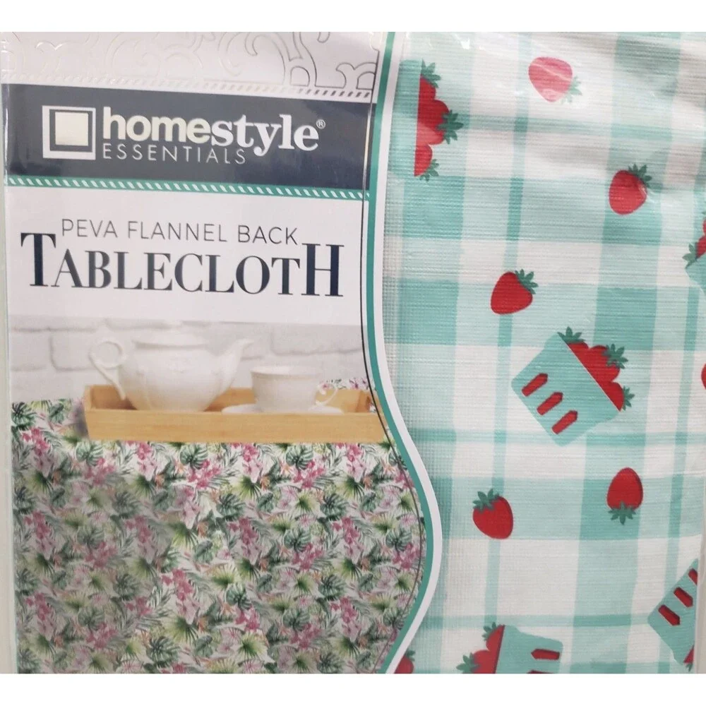 Printed Kitchen Vinyl Tablecloth,52